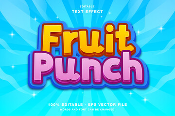 Fruit Punch Cartoon Game Logo