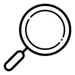 Magnifier Flat Icon Isolated On White Background