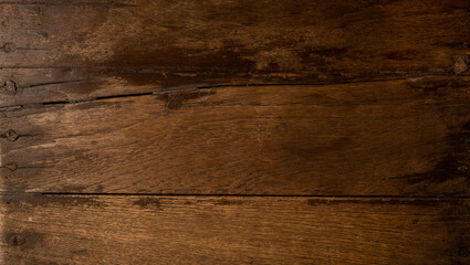 Brown wood background texture with dark tone color