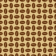 Coffee beans seamless pattern, textures design element. Coffee shop background, cafe decoration, culinary events for coffee themed greeting card and coffee themed fabric motifs