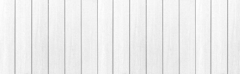 Obraz premium Panorama of White wood color texture vertical for background. Surface light clean of table top view. Natural patterns for design art work and interior or exterior