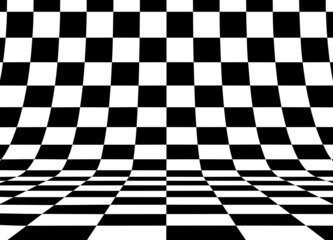 Perspective checkered square background. - 496722120