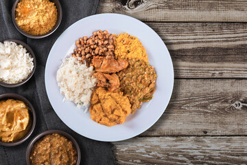 Caruru traditional Afro-Brazilian food typical of Bahia.