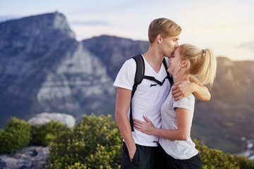 Fototapeta premium I love you. Cropped shot of a young couple on a hike.