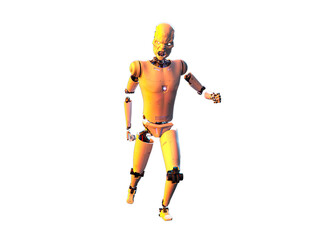 humanoid white android android. Futuristic robot with humanoid figure 3D illustration