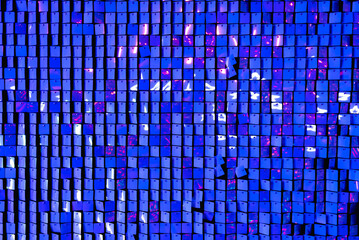 Shiny texture. Blue sparkling glitter sequins, great background for your design