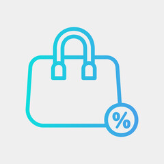 Handbag icon in gradient style about black friday, use for website mobile app presentation