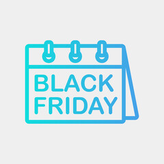 Black friday event icon in gradient style, use for website mobile app presentation