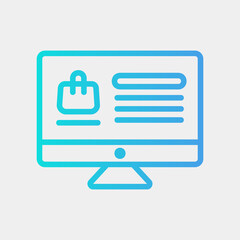 Online shop icon in gradient style about black friday, use for website mobile app presentation