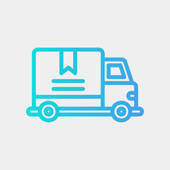 Delivery truck icon in gradient style about black friday, use for website mobile app presentation