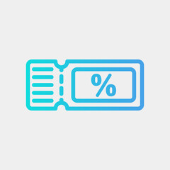 Fototapeta premium Coupon icon in gradient style about black friday, use for website mobile app presentation