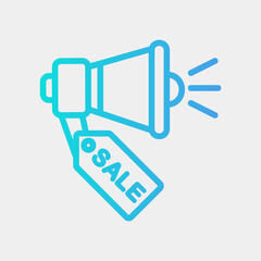 Promotion icon in gradient style about black friday, use for website mobile app presentation