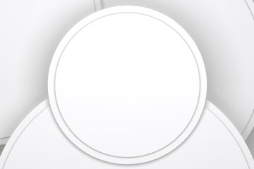 Abstract White wallpaper design, mock up. 3D rendering
