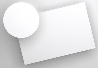 Abstract White wallpaper design, mock up. 3D rendering