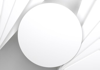 Abstract White wallpaper design, mock up. 3D rendering