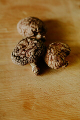 Fototapeta premium The dried shiitake is mushroom used a lot in Asian cooking.