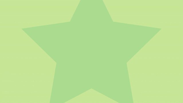 シンプルな星が大きくなるモーショングラフィックス 緑色