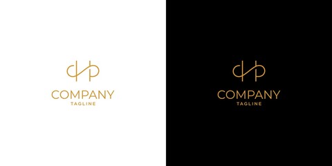 Modern and elegant SH initials logo design