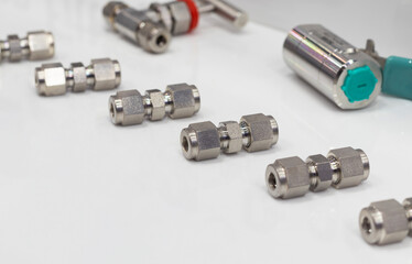 Industrial metal pipe connectors, adapters ; engineering backgound