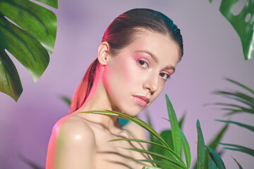 Naklejka premium beautiful naked lady