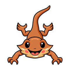 Cute little bearded dragon cartoon