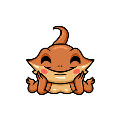 Cute little bearded dragon cartoon