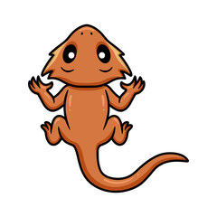 Cute little bearded dragon cartoon