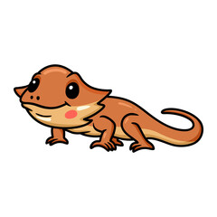 Cute little bearded dragon cartoon