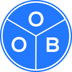 OOB letter logo design on black background. OOB  creative initials letter logo concept. OOB letter design.