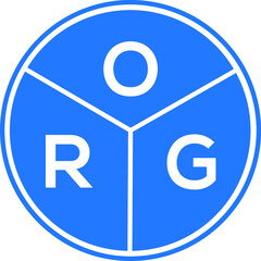 ORG letter logo design on black background. ORG  creative initials letter logo concept. ORG letter design.