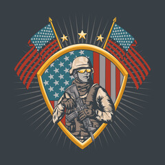 United States Soldier Army for Design Veterans Day