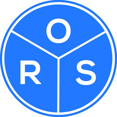 ORS letter logo design on white background. ORS  creative circle letter logo concept. ORS letter design.
