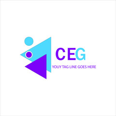 CEG letter logo creative design with vector graphic - obrazy, fototapety, plakaty