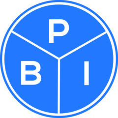 PBI letter logo design on black background. PBI creative  initials letter logo concept. PBI letter design.