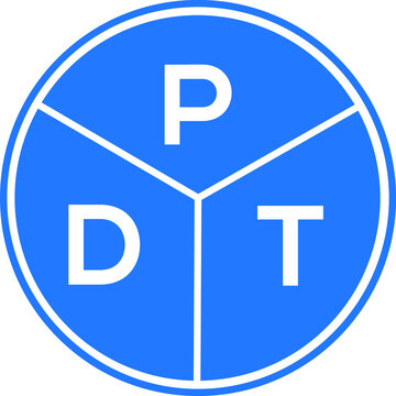 PDT letter logo design on black background. PDT  creative initials letter logo concept. PDT letter design.