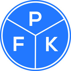 PFK letter logo design on black background. PFK creative  initials letter logo concept. PFK letter design.