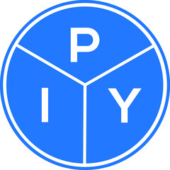 PIY letter logo design on black background. PIY creative  initials letter logo concept. PIY letter design.