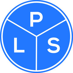PLS letter logo design on white background. PLS  creative circle letter logo concept. PLS letter design.