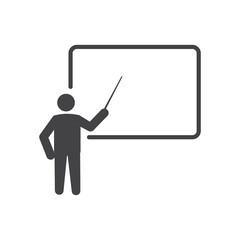 Fototapeta na wymiar vector illustration of teacher icon, lecturer, teaching.