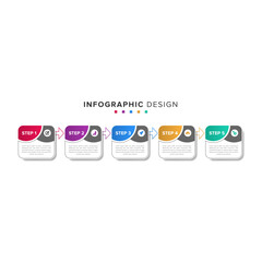 Step Info graphic Elements Design Vector