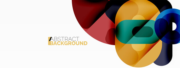 Creative geometric wallpaper. Circles, lines background. Business template for wallpaper, banner, background or landing