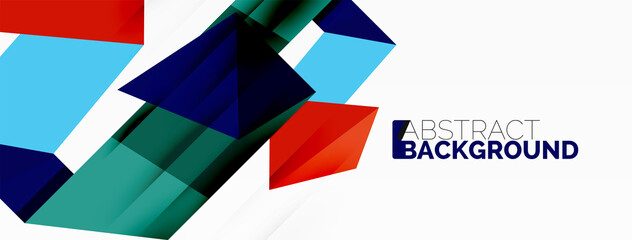 Obraz premium Creative geometric wallpaper. Abstract ribbon style line composition. Techno business template for wallpaper, banner, background or landing