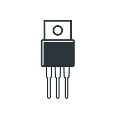 illustration of schottky diode, vector art.