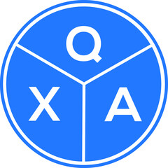 QXA letter logo design on white background. QXA  creative circle letter logo concept. QXA letter design.