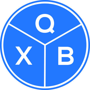 QXB letter logo design on white background. QXB  creative circle letter logo concept. QXB letter design.