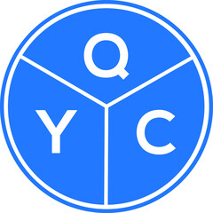 QYC letter logo design on white background. QYC  creative circle letter logo concept. QYC letter design.