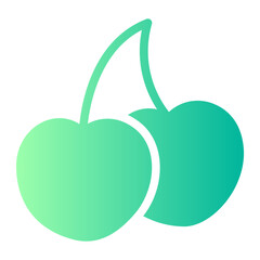 Cherries gradient icon