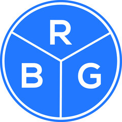 RBG letter logo design on white background. RBG  creative circle letter logo concept. RBG letter design.