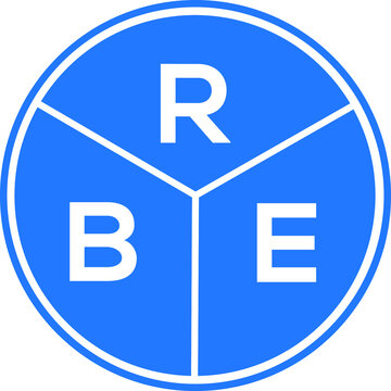 RBE letter logo design on white background. RBE  creative circle letter logo concept. RBE letter design.