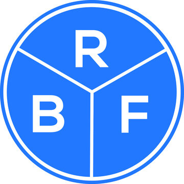 RBF letter logo design on white background. RBF  creative circle letter logo concept. RBF letter design. 